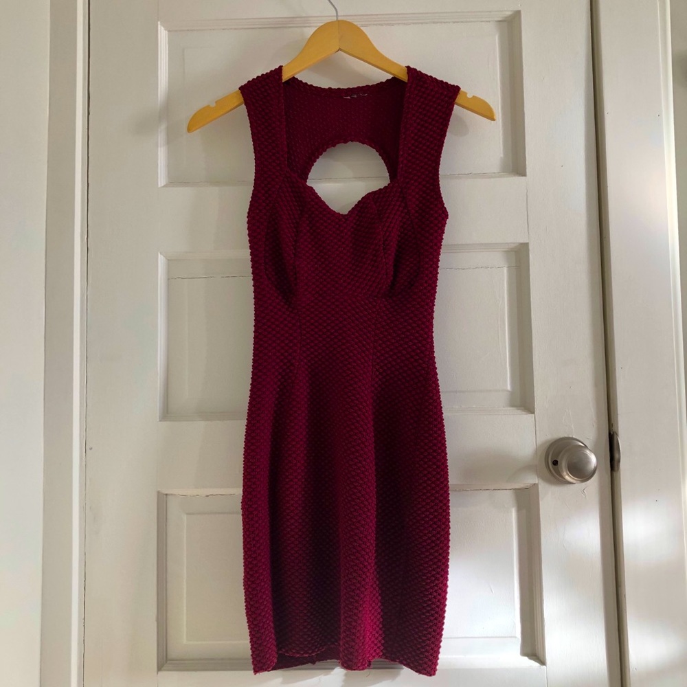 Maroon Mini Dress